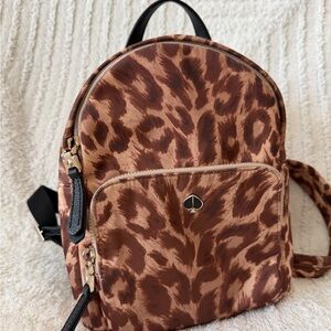 kate spade Brown Leopard-Print Mini Backpack